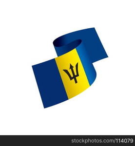 Barbados flag, vector illustration. Barbados flag, vector illustration on a white background
