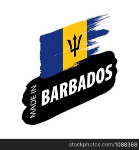 Barbados flag, vector illustration on a white background. Barbados flag, vector illustration on a white background.