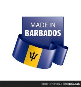 Barbados flag, vector illustration on a white background. Barbados flag, vector illustration on a white background.