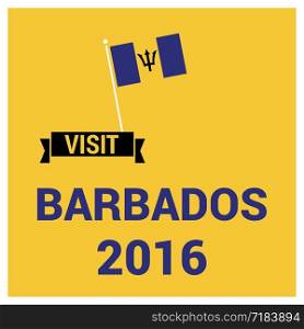 Barbados Independence day card design vector