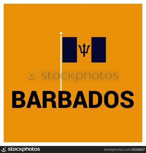 Barbados Independence day card design vector