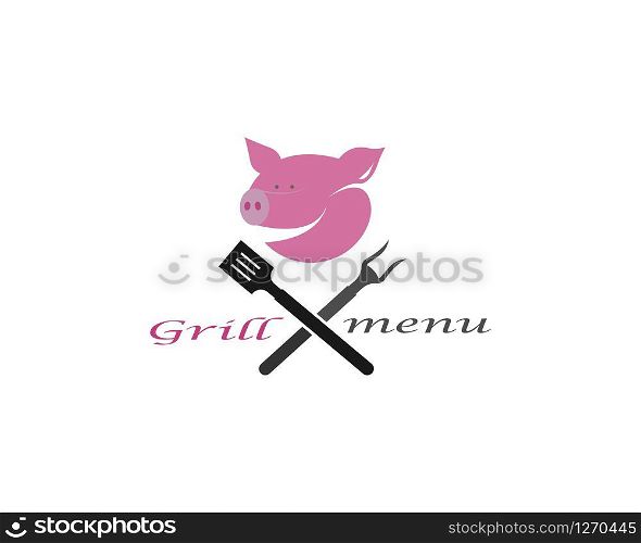 Barbecue and grill logo design