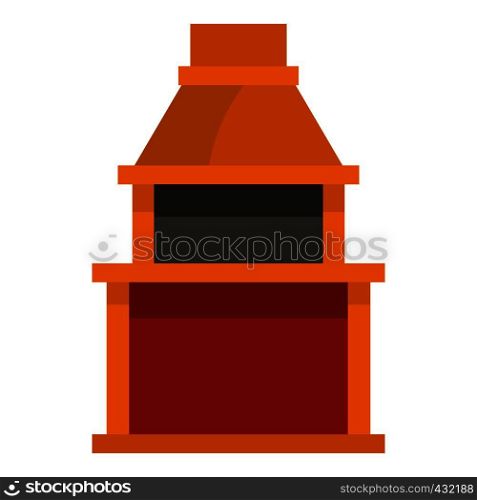 Barbecue gas grill icon flat isolated on white background vector illustration. Barbecue gas grill icon isolated