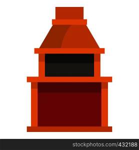 Barbecue gas grill icon flat isolated on white background vector illustration. Barbecue gas grill icon isolated