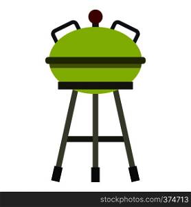 Barbecue grill icon. Flat illustration of barbecue grill vector icon for web design. Barbecue grill icon, flat style