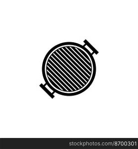 barbecue grill icon vector illustration logo design