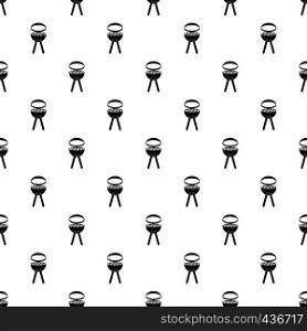 Barbecue grill pattern seamless in simple style vector illustration. Barbecue grill pattern vector