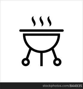 Barbecue Icon, Food Grill, Vector Art Illustration