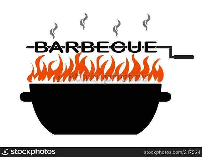Barbecue logo, for menu design and decoration