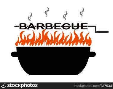 Barbecue logo, for menu design and decoration
