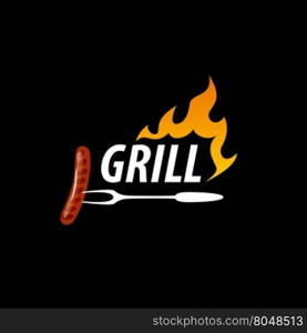 Barbecue party logo. logo design template for a barbecue. Vector illustration