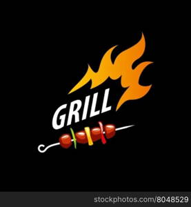 Barbecue party logo. logo design template for a barbecue. Vector illustration