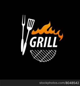 Barbecue party logo. logo design template for a barbecue. Vector illustration