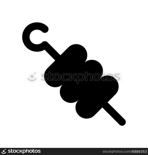 barbecue skewer, icon on isolated background