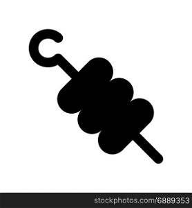 barbecue skewer, icon on isolated background