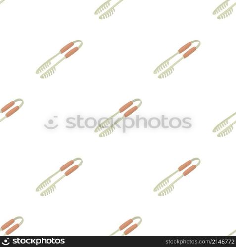 Barbecue tongs pattern seamless background texture repeat wallpaper geometric vector. Barbecue tongs pattern seamless vector