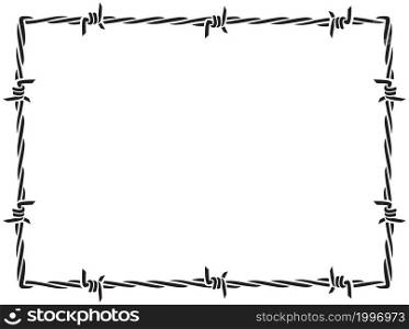 Barbed wire frame (border) vector