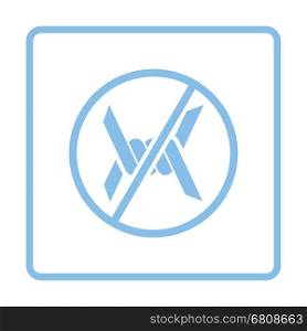 Barbed wire icon. Blue frame design. Vector illustration.