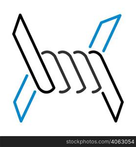 Barbed Wire Icon. Editable Bold Outline With Color Fill Design. Vector Illustration.