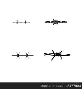 barbed wire icon illustration design