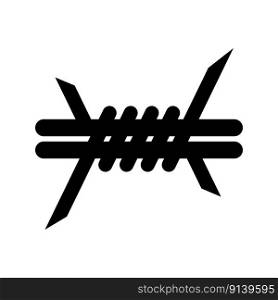 barbed wire icon vector illustration symbol design