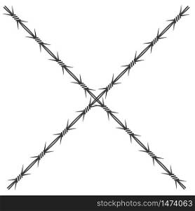 barbed wire vector illustration design template