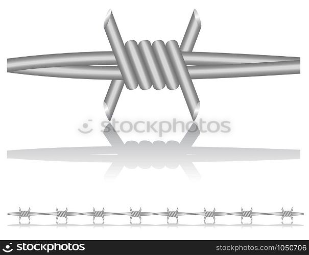 barbed wire vector illustration isolated on white background