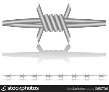 barbed wire vector illustration isolated on white background