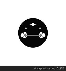 Barbell, Dumbbell Gym Icon Logo Template gym Badge, Fitness Logo Design