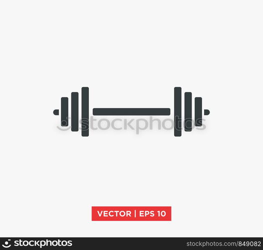 Barbell / Dumbell Gym Icon Vector Illustration