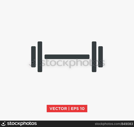 Barbell / Dumbell Gym Icon Vector Illustration