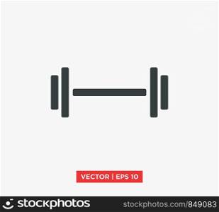 Barbell / Dumbell Gym Icon Vector Illustration