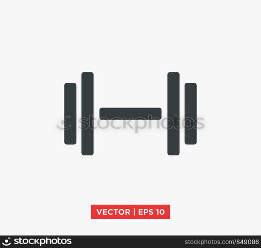 Barbell / Dumbell Gym Icon Vector Illustration