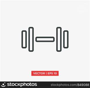 Barbell / Dumbell Gym Icon Vector Illustration