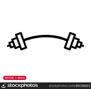 Barbell icon flat style trendy illustration