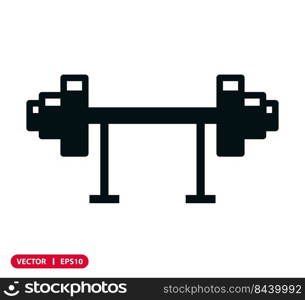 Barbell icon flat style trendy illustration