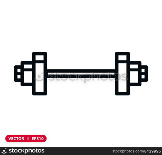 Barbell icon flat style trendy illustration