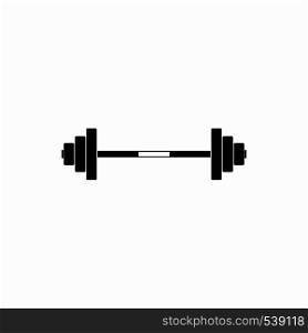 Barbell icon in simple style on a white background. Barbell icon in simple style