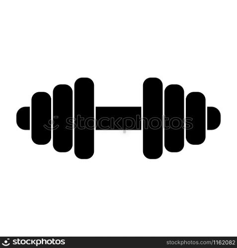 Barbell icon vector isolated on white background