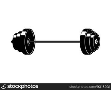 Barbell isolated. Fitness object on white background. 