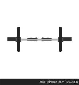 Barbell vector icon exercise fitness weight. Bodybuilding sport equipment gym. Strong muscle workout training