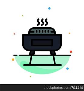 Barbeque, Celebration, Festivity, Holiday Abstract Flat Color Icon Template