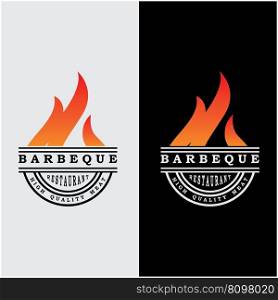 barbeque logo and symbol vector illustration design