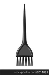 Barber illustration of professional hair coloring brush. Hairdressing salon item.. Barber illustration of professional hair coloring brush.