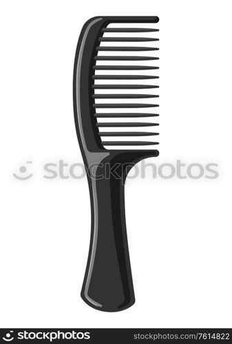 Barber illustration of professional hair comb. Hairdressing salon item.. Barber illustration of professional hair comb.