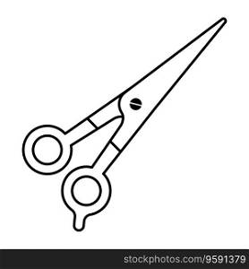 barber scissors icon isolated