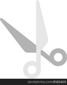 barber scissors illustration in minimal style isolated on background