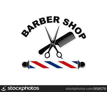 barber shop icon logo vector icon template