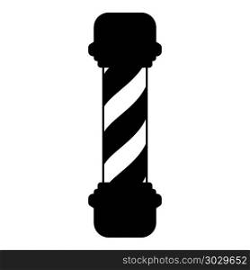 Barber shop pole icon black color vector illustration flat style simple image