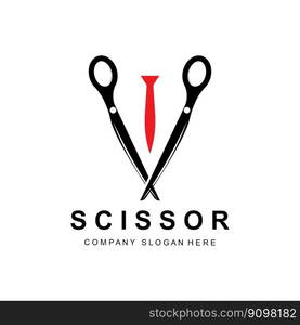 Barber tool scissors logo icon background symbol